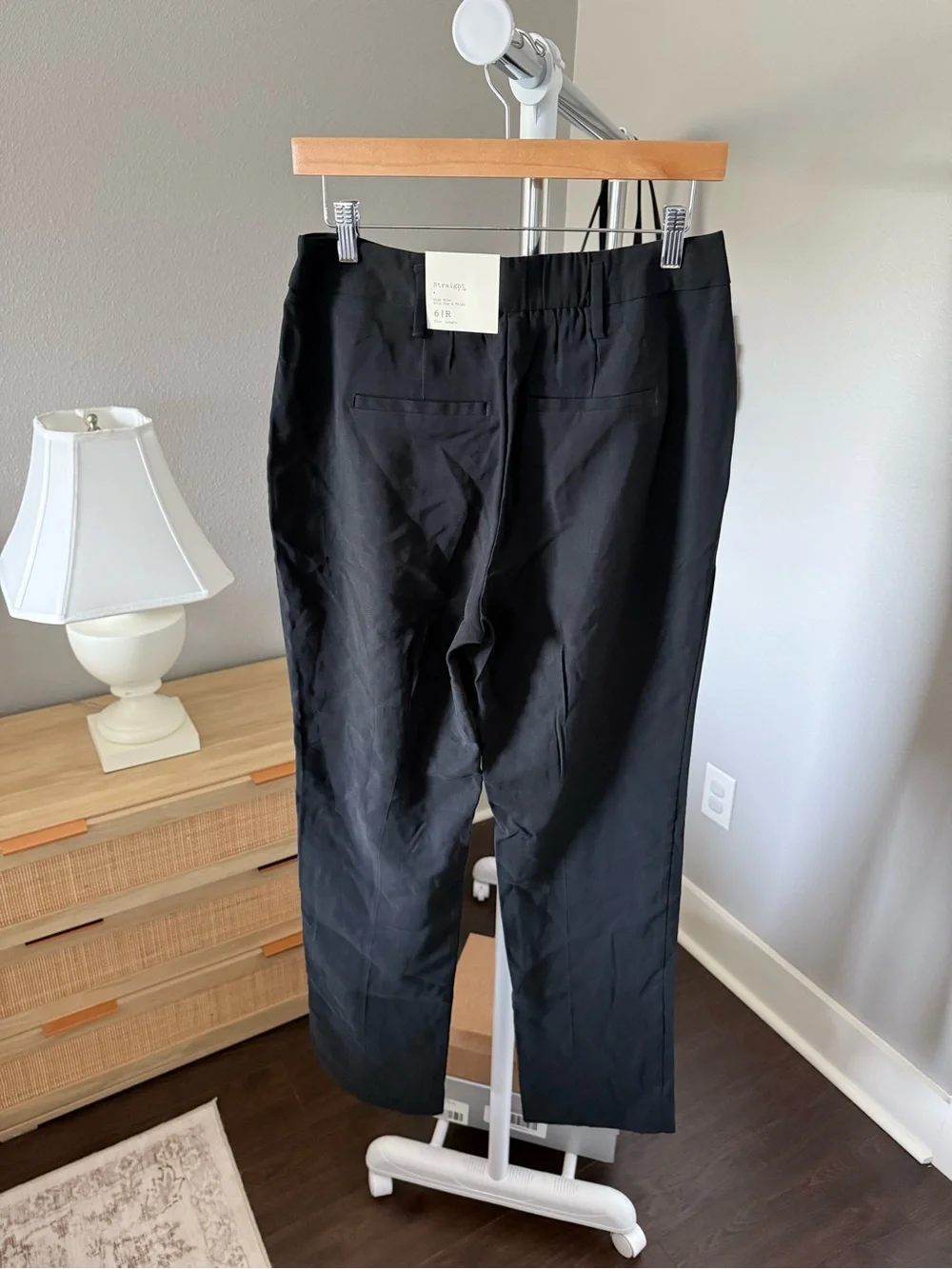 NEW a new day Black Straight-Leg Dress Pants Size 6R